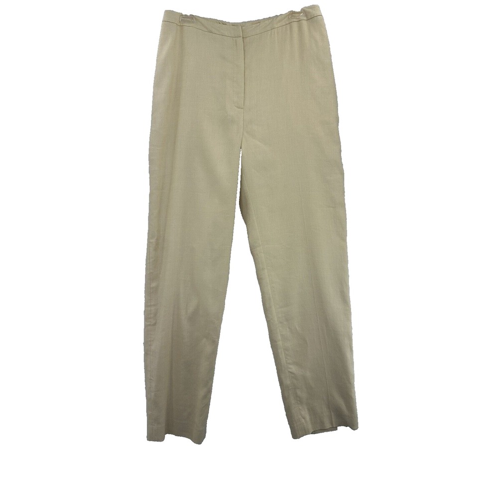 Jones New York Trousers Womens 8 Beige New Linen Blend High Rise Straight Pants